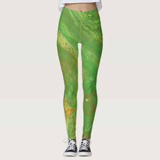 Nashville 2 Soft Green Abstract Leggings