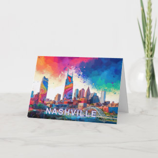 Nashville Abstract Art  Card