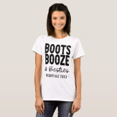 Nashville Bachelorette Boots Booze Besties Custom T-Shirt (Front Full)