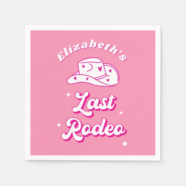 Nashville Bachelorette Last Rodeo Napkin (Front)