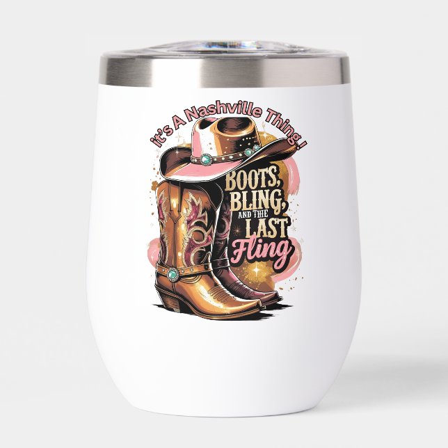 Nashville Bachelorette Party -“Boots, Bling, " (Front)