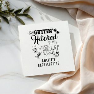 Nashville Bachelorette Party “Gettin’ Hitched” Napkin