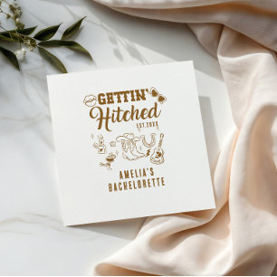 Nashville Bachelorette Party “Gettin’ Hitched”  Napkin