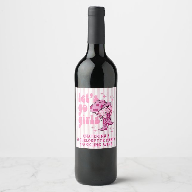 Nashville Bachelorette Rodeo Weekend Itinerary   Wine Label (Front)