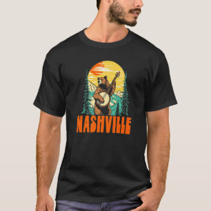 Nashville Banjo Picking Bear Outdoor & Music T-Shirt