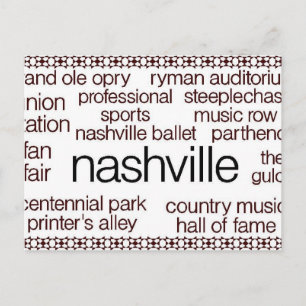 Nashville Brown Postcard
