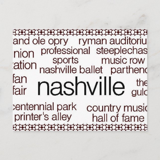 Nashville Brown Postcard (Front)