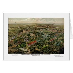 Nashville, carte panoramique de TN - 1897