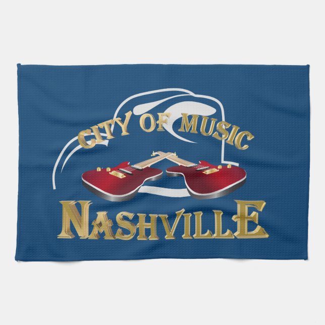 Nashville. City of music Kitchen Towel (Horizontal)