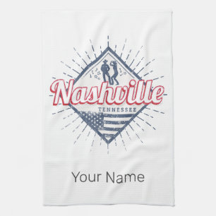 Nashville City Tennessee United States Vintage USA Kitchen Towel