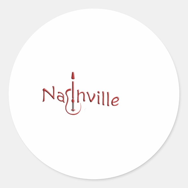 nashville classic round sticker (Front)