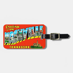 Nashville Colourful Greeting  Luggage Tag