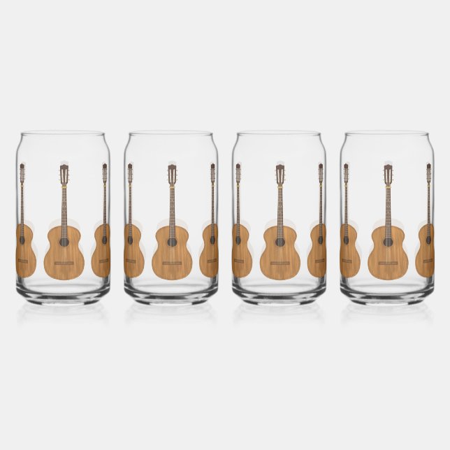 Nashville Country Music Acoustic Guitar  Can Glass (Front)