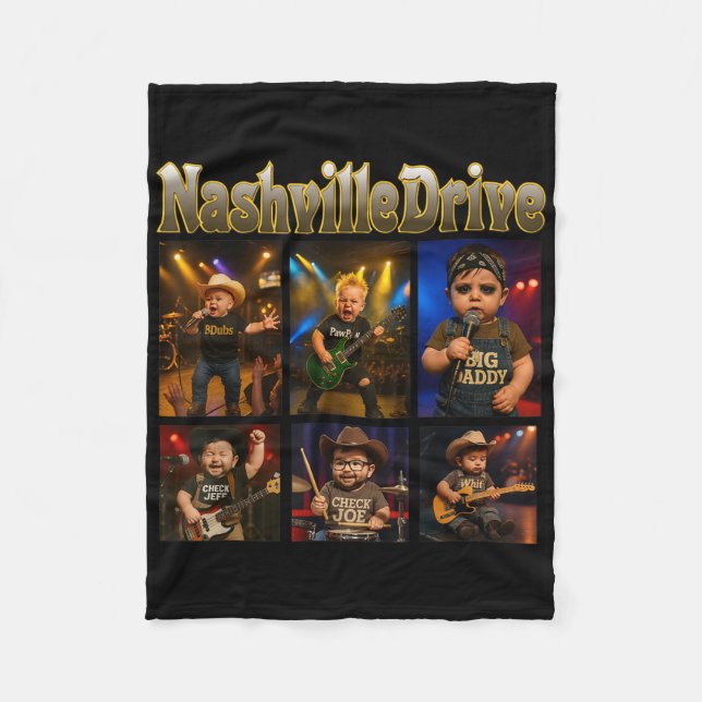Nashville Drive Baby Characters  Fleece Blanket (Front)