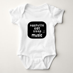 Nashville Eat Sleep Music Baby Bodysuit