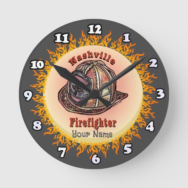 Nashville Firefighter  clock (Front)