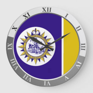 Nashville flag Large Clock