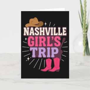 Nashville Girls Trip Chelorette Party Vacation Card
