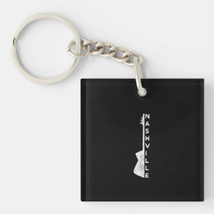 Nashville Guitar Country Music Lovers Gifts Keychain
