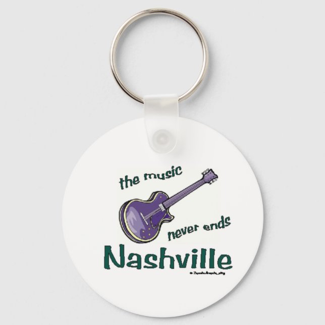 Nashville Guitar Keychain (Front)