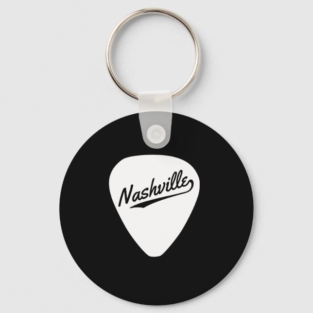 Nashville Guitar Pick Keychain (Front)
