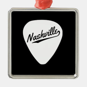 Nashville Guitar Pick Metal Ornament