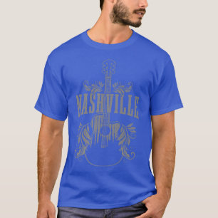 Nashville Guitar Tennessee Country Music City Vint T-Shirt