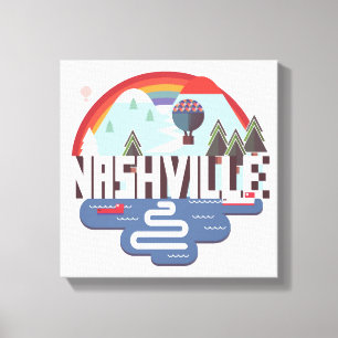 Nashville In Design Canvas Print