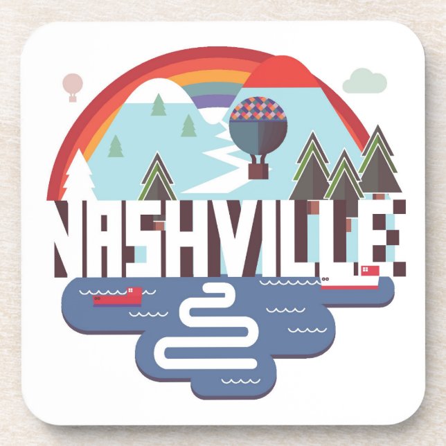 Nashville In Design Coaster (Front)