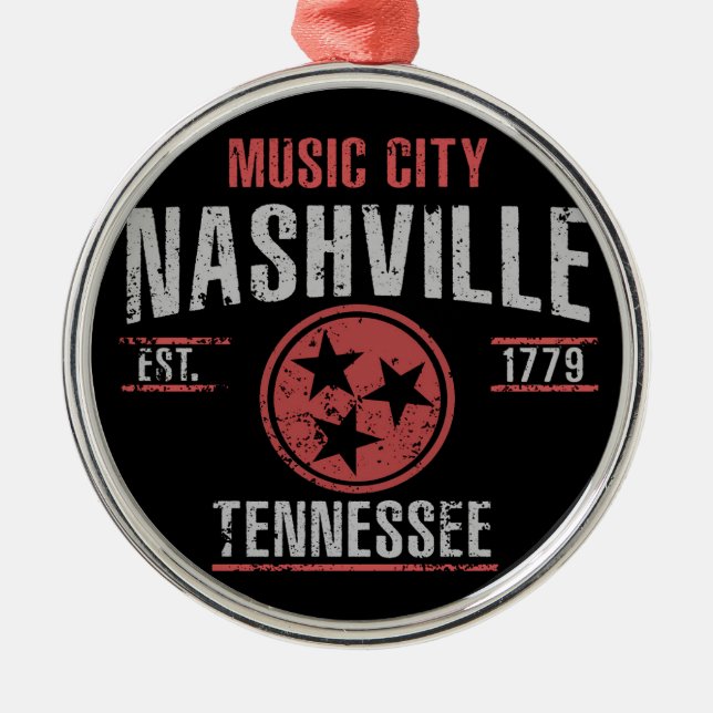 Nashville Metal Ornament (Front)