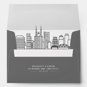 Nashville Modern Deco   Skyline Reveal Envelope