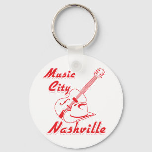 Nashville. Music city Keychain