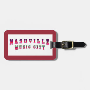 Nashville Music City Luggage Tag