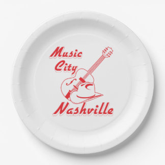 Nashville. Music city Paper Plate