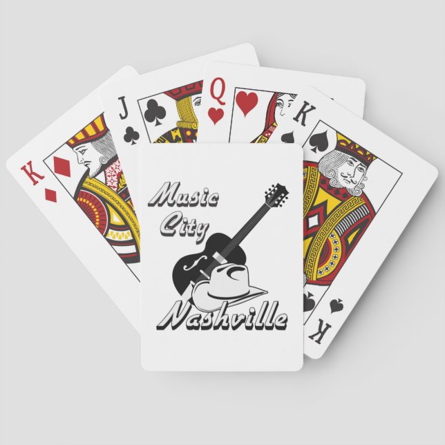 Nashville. Music city Playing Cards (Back)