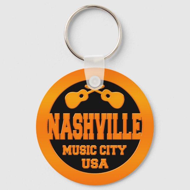 Nashville Music City USA Keychain (Front)