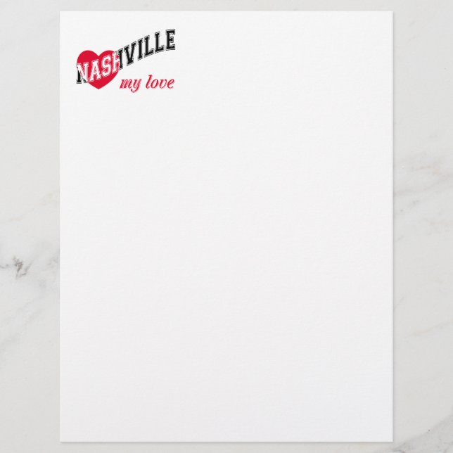 Nashville my love letterhead (Front)