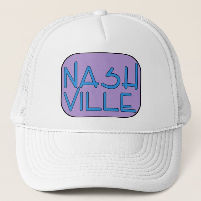 Nashville Purple Trucker Hat (Front)