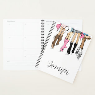 Nashville Script Fashion Illustration Cowboy Boots Planner