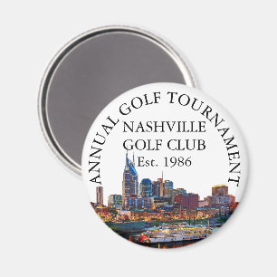 Nashville Skyline Golf Club Tournament Custom Magnet