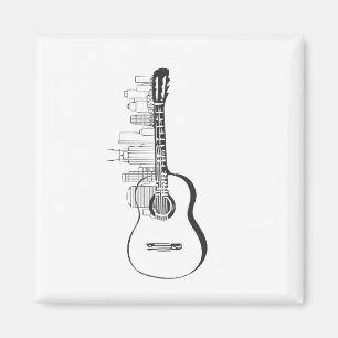 Nashville Skyline Guitar Magnet