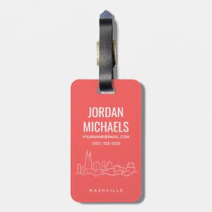 Nashville Skyline Luggage Tag