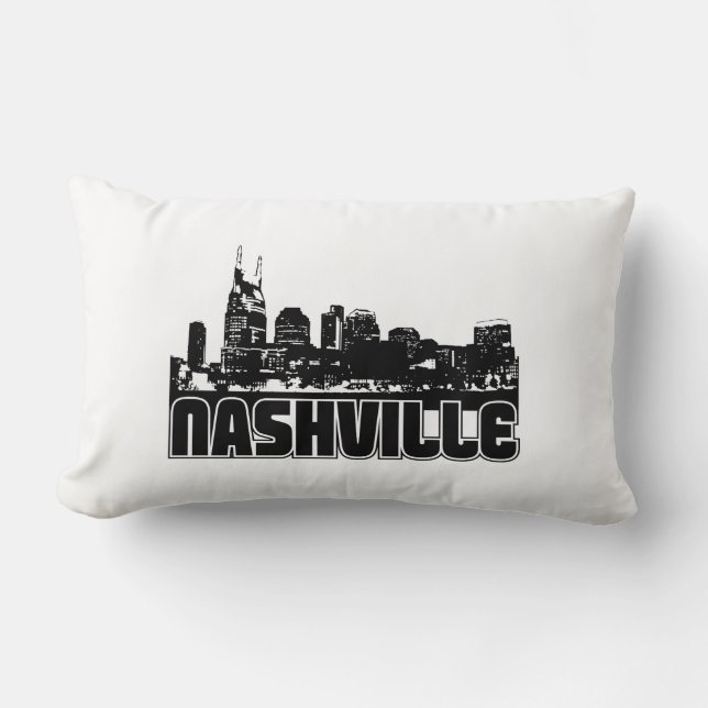Nashville Skyline Lumbar Pillow (Front)