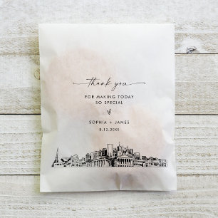 Nashville Skyline Mariage Merci Favoriser les sacs