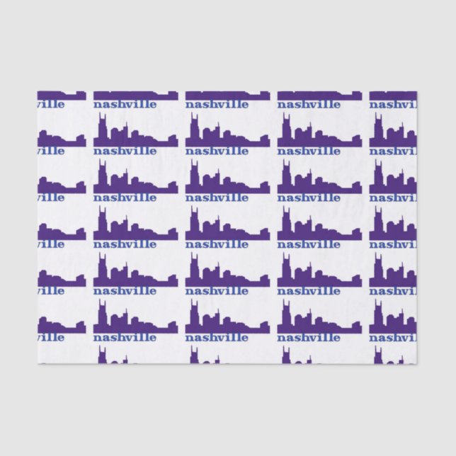 Nashville Skyline Purple Tissue Paper (Front)