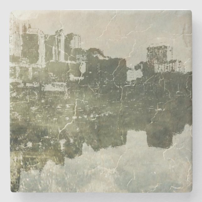 NASHVILLE SKYLINE STONE COASTER (Front)