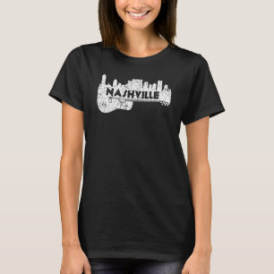 Nashville Skyline Tennessee Country Music Guitar P T-Shirt