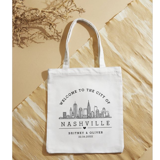 Nashville Skyline Tote Bag – Custom Wedding favour (Creator Uploaded)