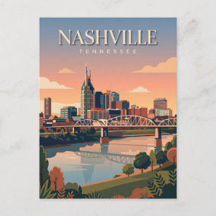 Nashville Skyline USA Postcard