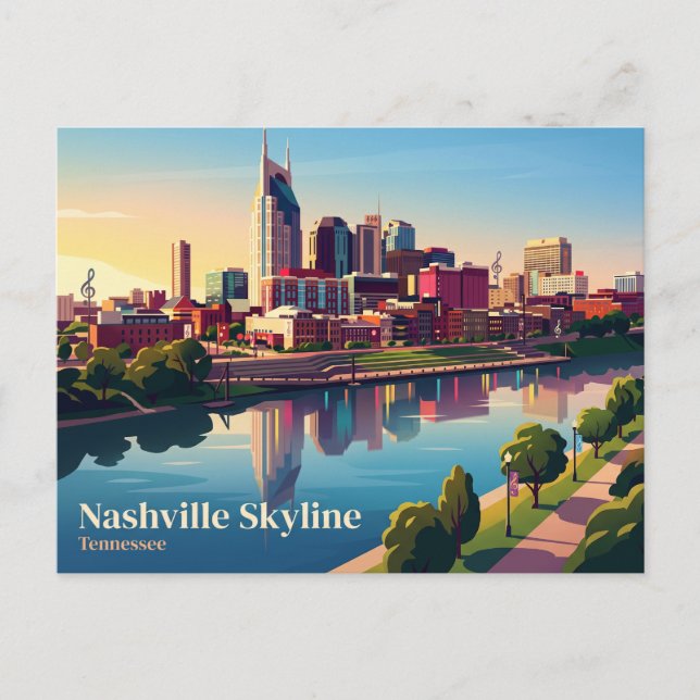 Nashville Skyline USA Postcard (Front)